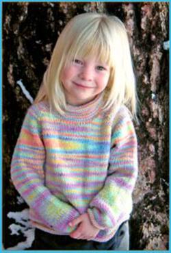Child's Neck Down Pullover by Knitting Pure and Simple