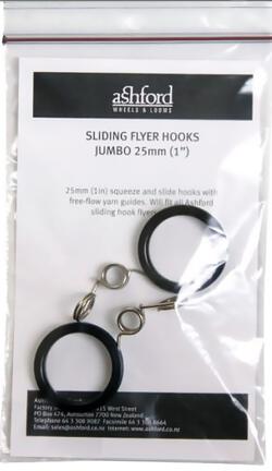 Ashford Sliding Flyer Hook 25mm   Packaged 2pc