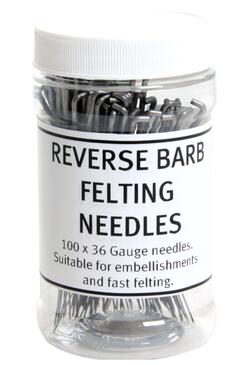 Ashford  Reverse Barb Felting Needles Medium 36 Gauge  pack of 100
