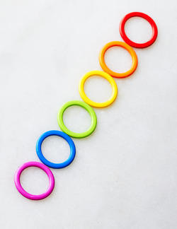 Colored Ring Stitch Markers Small