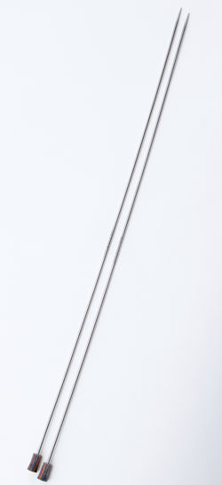Nova Platina Single Point Knitting Needles  10quot  Size 0  by Knitteraposs Pride