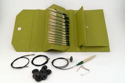 Lykke 5quot Interchangeable Bamboo Knitting Needle Set  Grove Green Case