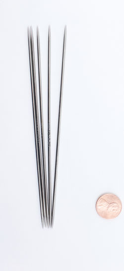 Nova Platina Double Point Knitting Needles 6quot Size 0  by Knitteraposs Pride