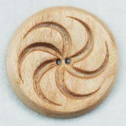 Wood Button Maple by Alosada Spiral 1 1/2"