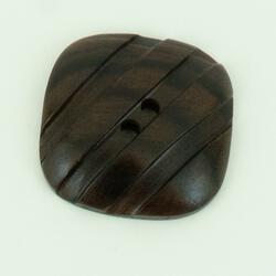 Kamagong Wood Grooved Square Button