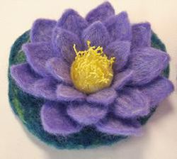 Halcyonaposs Water Lily Felting Instructional CD Pattern and Template