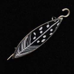 Guinea Hen Songbird Shawl Pin by Bonnie Bishoff Designs