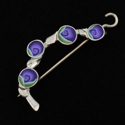 Blueberry Spring Bud Shawl Pin by Bonnie Bishoff Designs