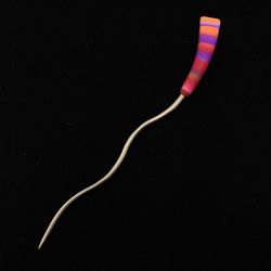 Zinnia Striped Color Stick Shawl Pin by Bonnie Bishoff Designs