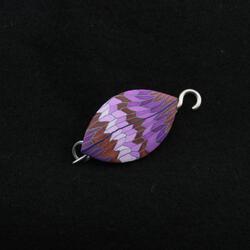 Violet Leaf Shawl Pin by Bonnie Bishoff Designs
