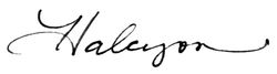 Picture of Halcyon signature