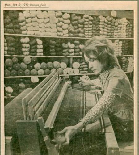 Halcyon blake weaving in the original Denver retail store