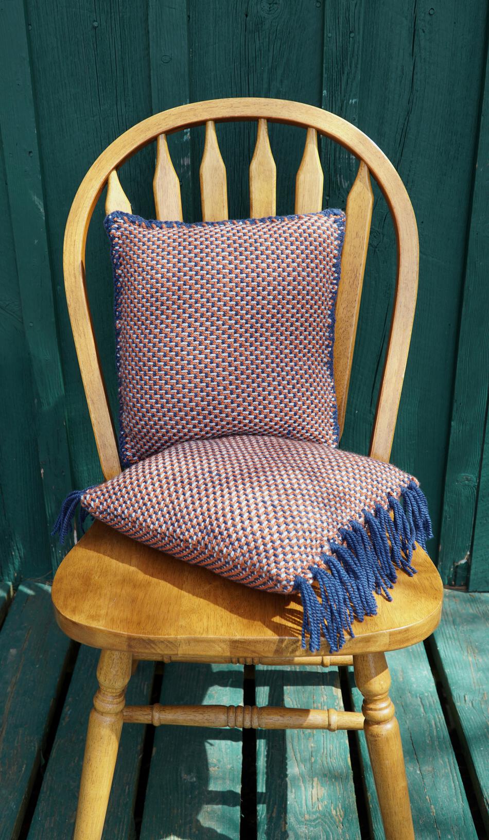 Weaving Patterns Vacationland Woven Pillows