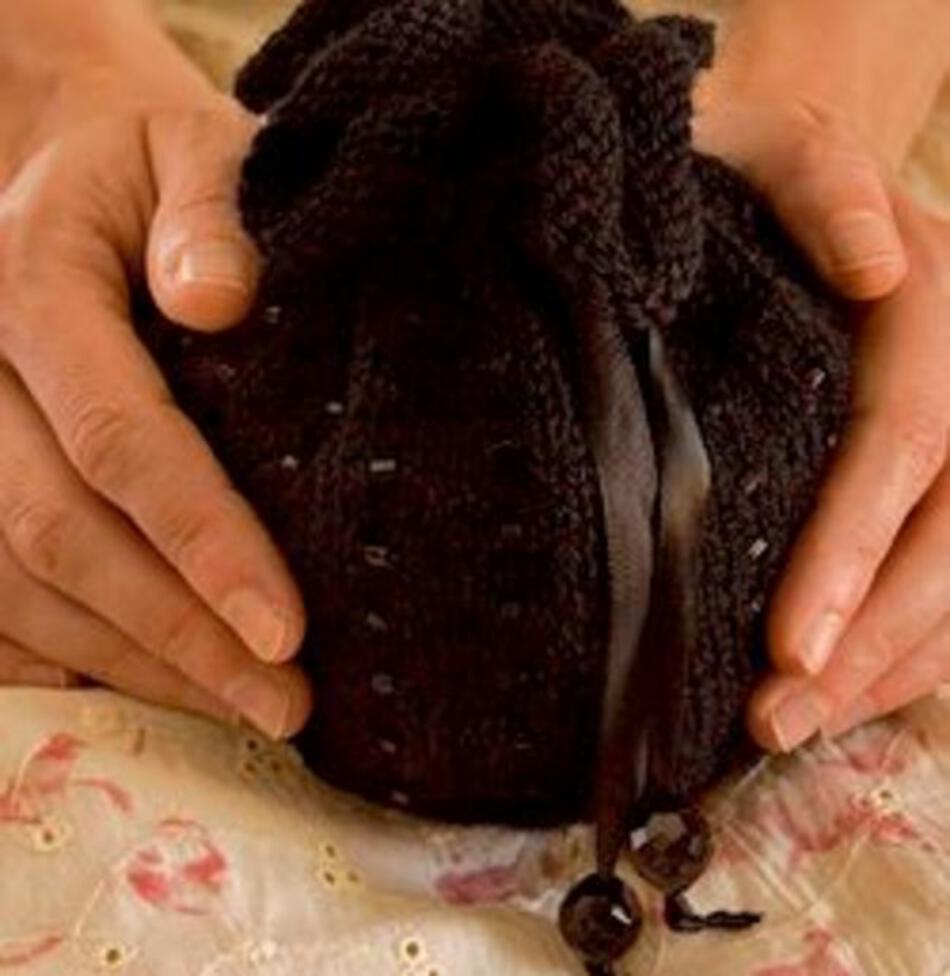 Knitting Kits Beaded Bag Kit   Black