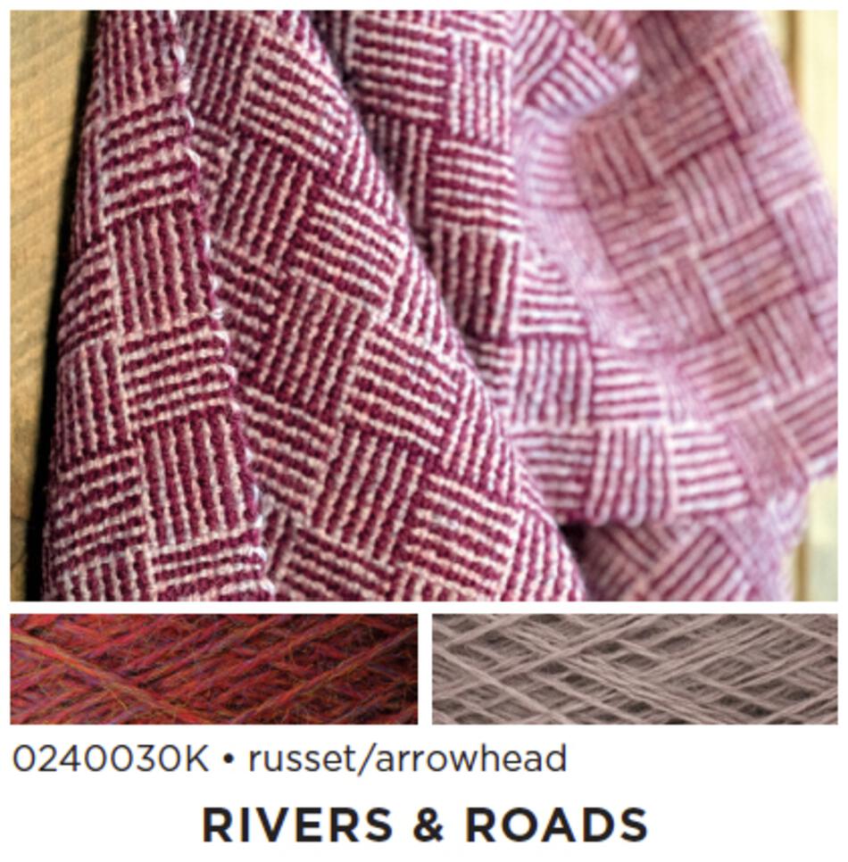 Weaving Kits Rivers and Roads  Woven Scarf Kit  russet  arrowhead