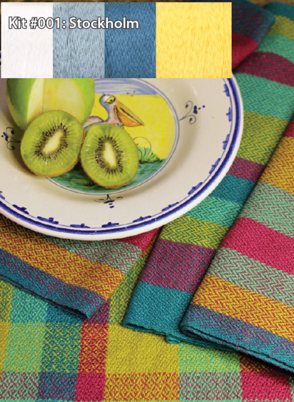 Weaving Kits Organic Cottolin Cotolin  Stockholm Tea Towel Kit Number 1