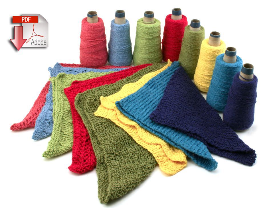 Knitting Patterns Washcloths  Dishcloths  Casco Bay Sport Cotton   Pattern download