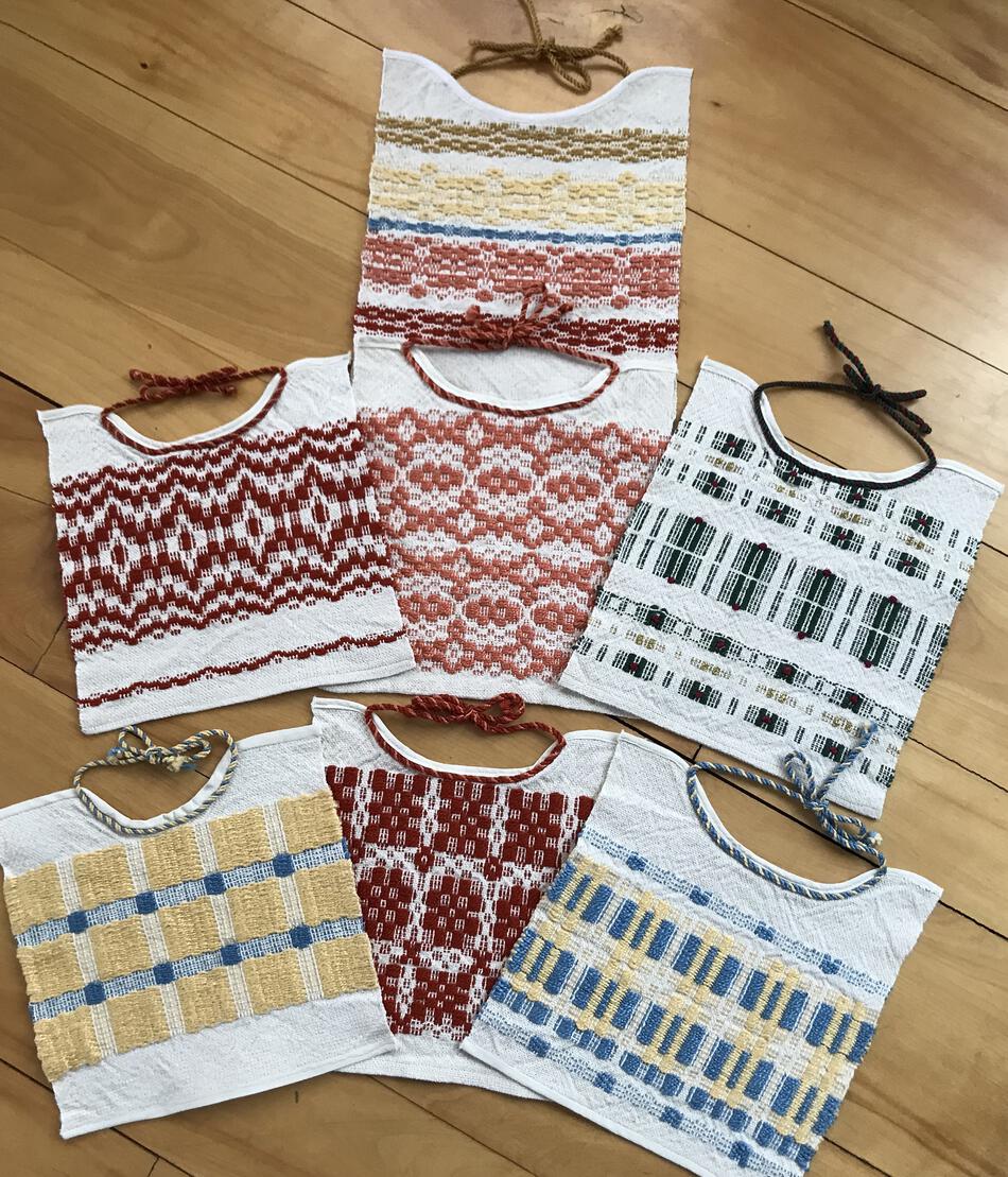 Weaving Patterns Woven Baby Bib Pattern  82 Cotton Warp Printed Pattern