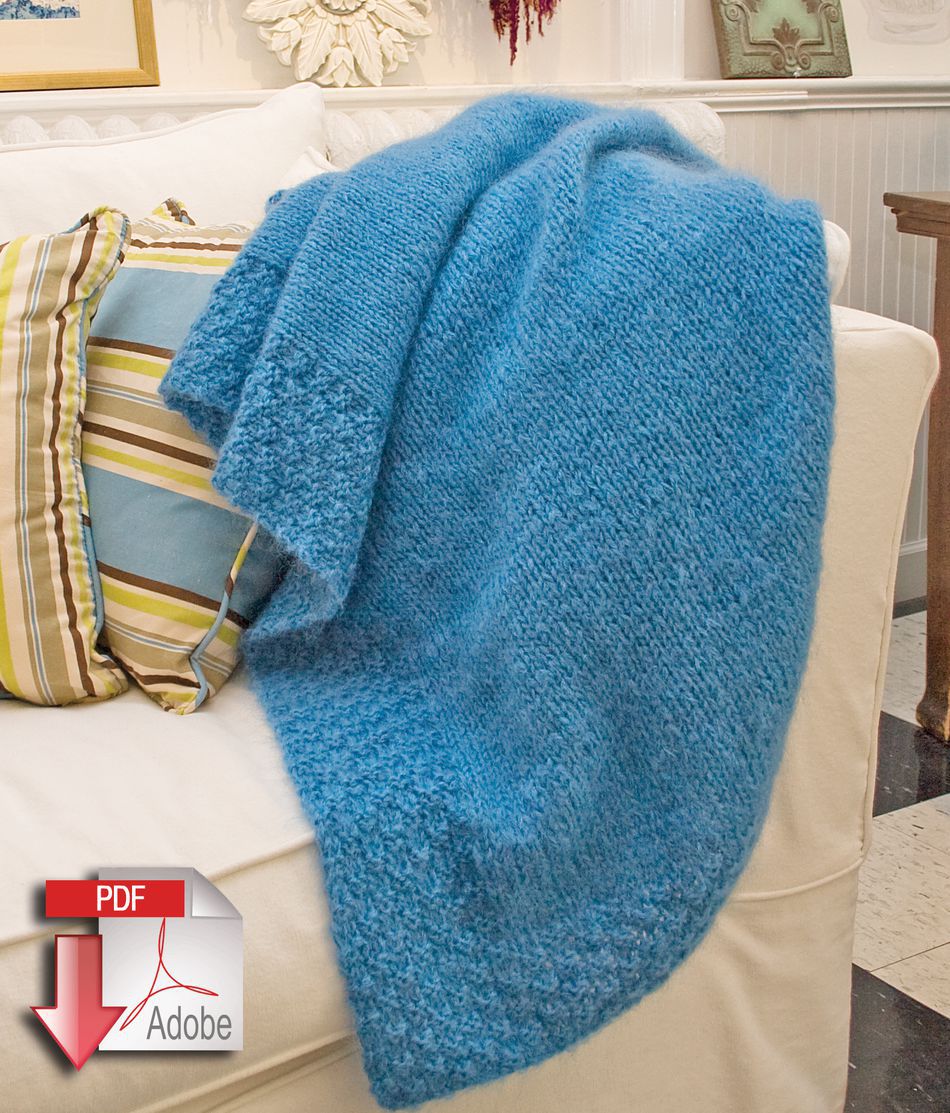 Knitting Patterns Lush Victorian Mohair Throw  Victorian 2Ply and Mohair  Pattern download