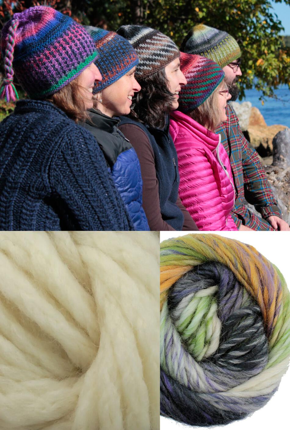 Knitting Kits Alpine Topper Hat Kit  multi wnatural