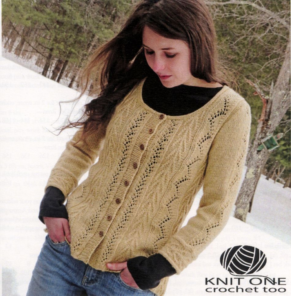 Knitting Patterns Vine and Arrows Cardi