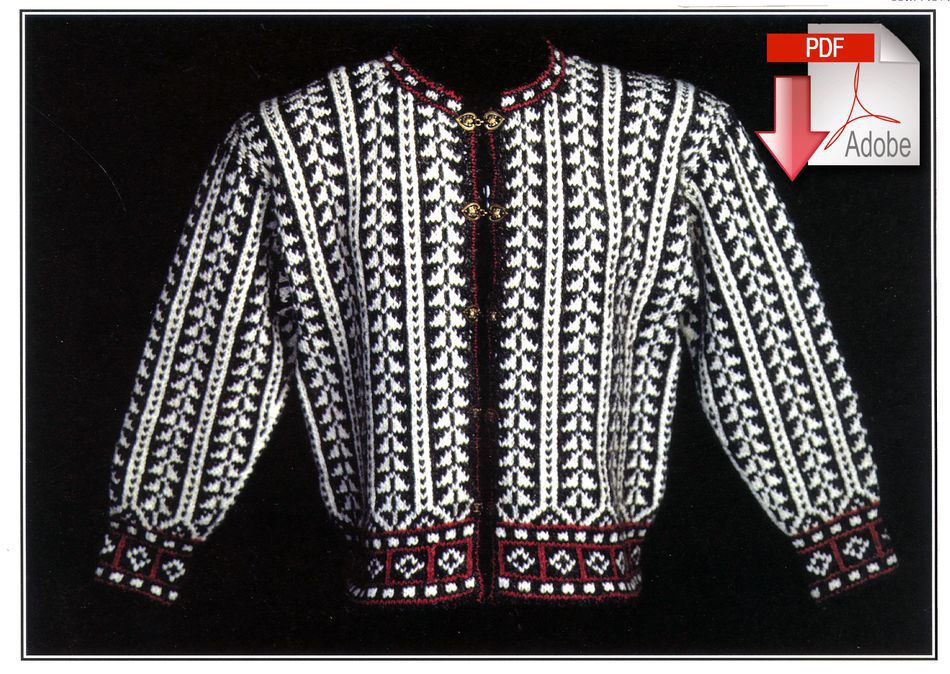Knitting Patterns Traditional Albanian Cardigan  Pattern download Harrisville Designs