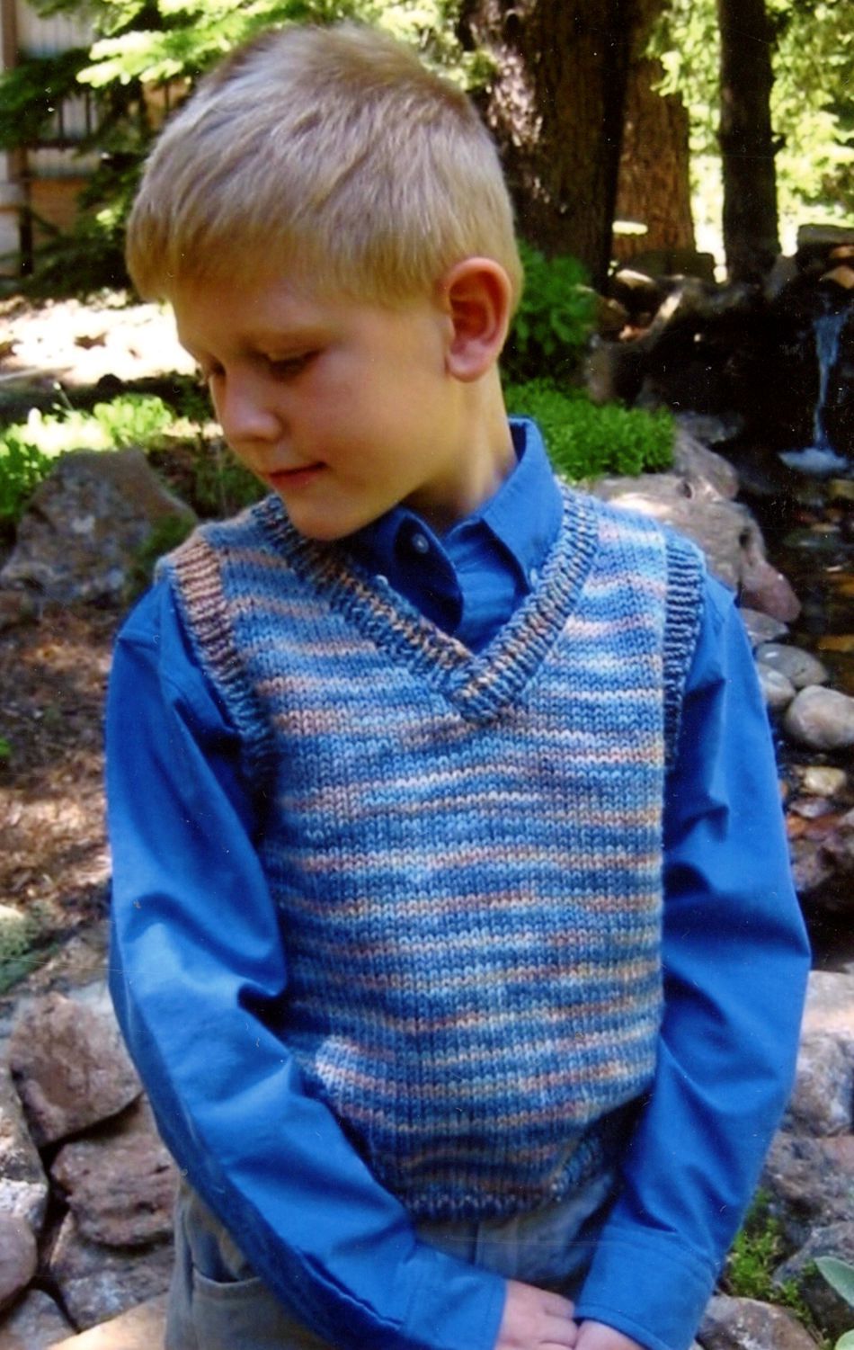 Knitting Patterns Basic Vest for Children by Knitting Pure and Simple