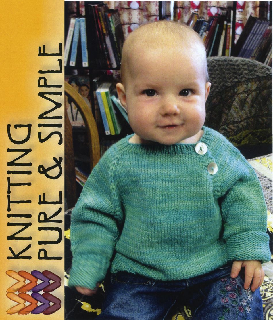 Knitting Patterns Button Front Baby Pullover by Pure and Simple