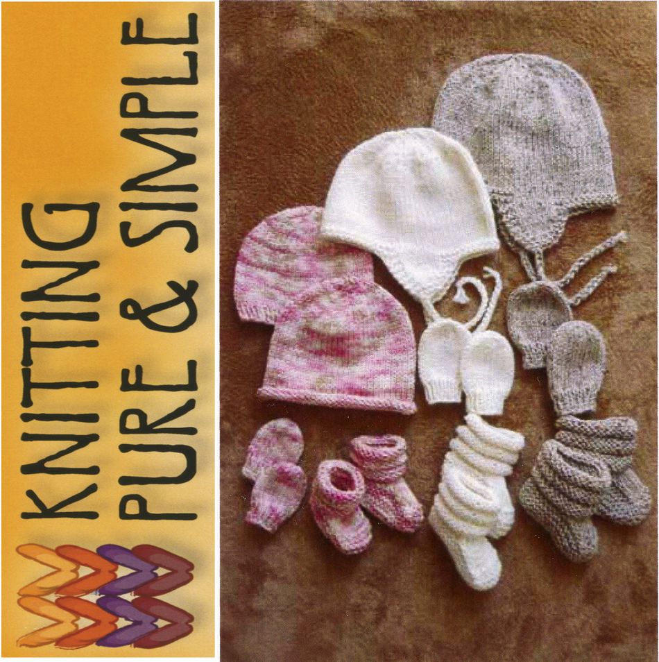 Knitting Patterns Baby Hats Mitts and Booties by Knitting Pure and Simple