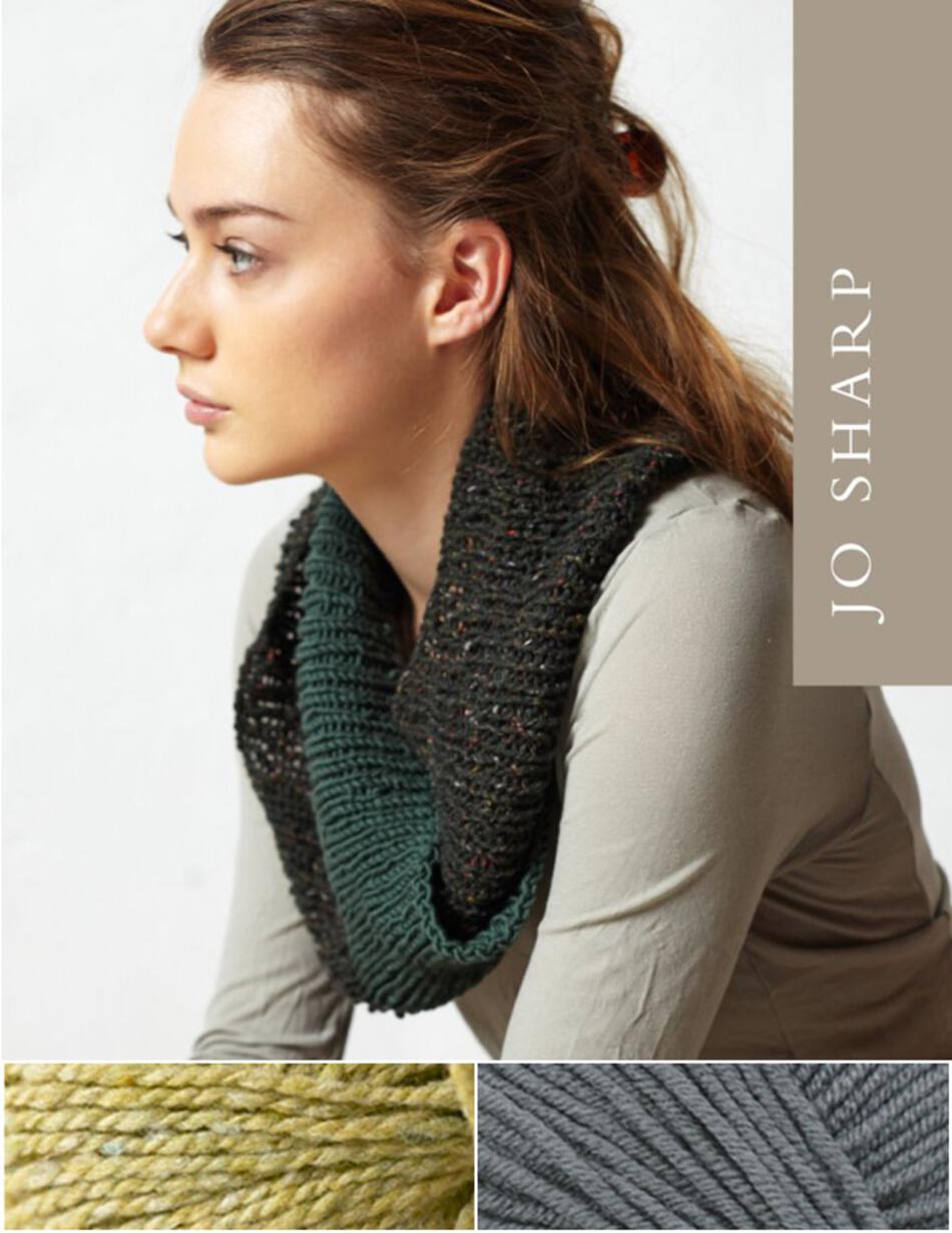 Knitting Kits Jo Sharp Rib Twist Cowl Kit  AmbrosiaGray