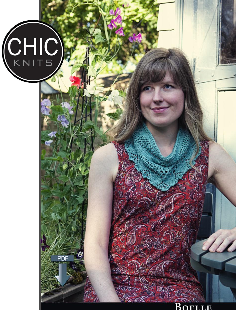 Knitting Patterns Chic Knits Boelle Cowl  Pattern download