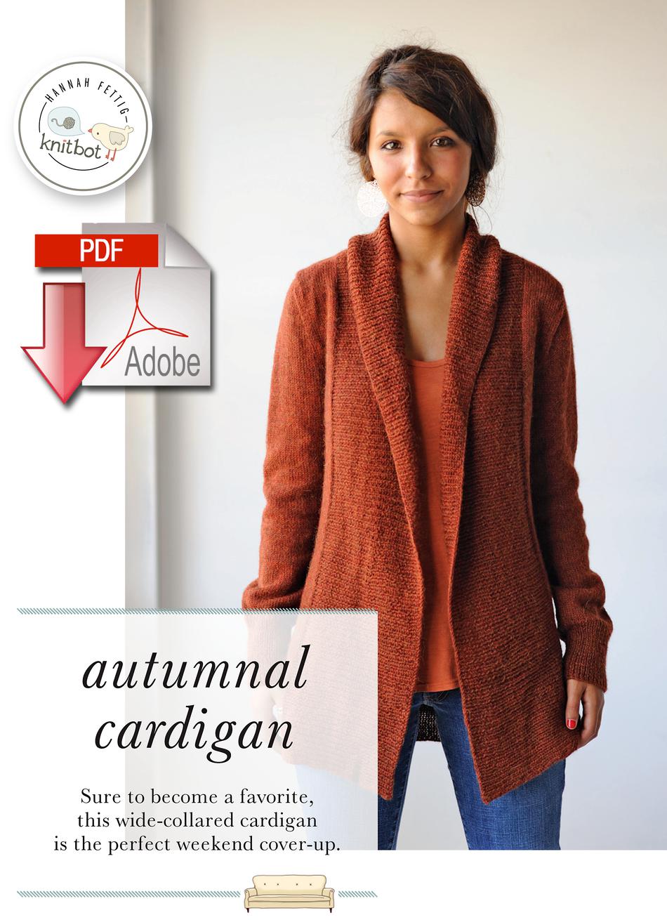 Knitting Patterns Knitbot Autumnal Cardigan  Pattern download