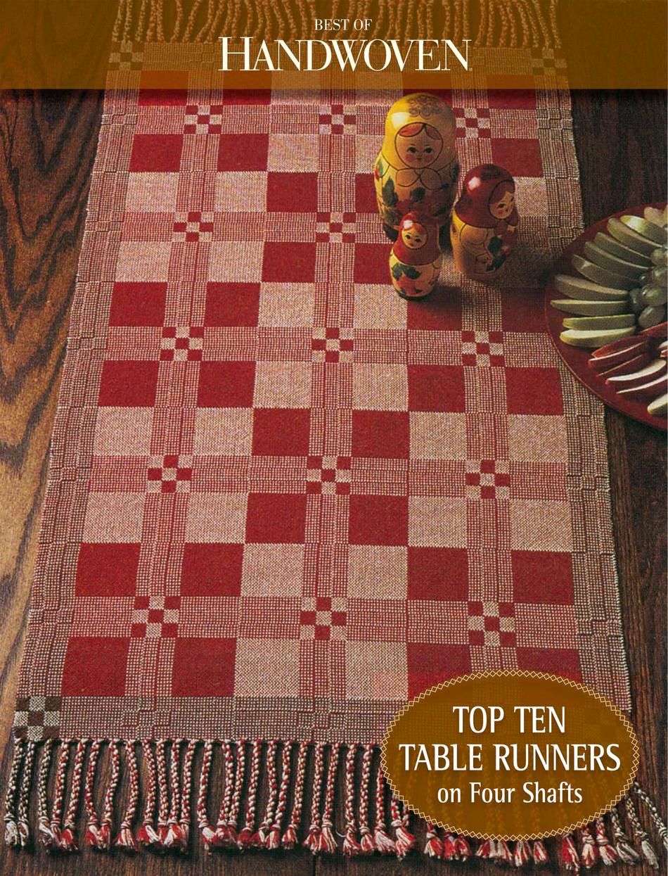 Weaving Books Best of Handwoven Top Ten Table Runners on Four Shaft Loom Handwoven eBook Printed Copy
