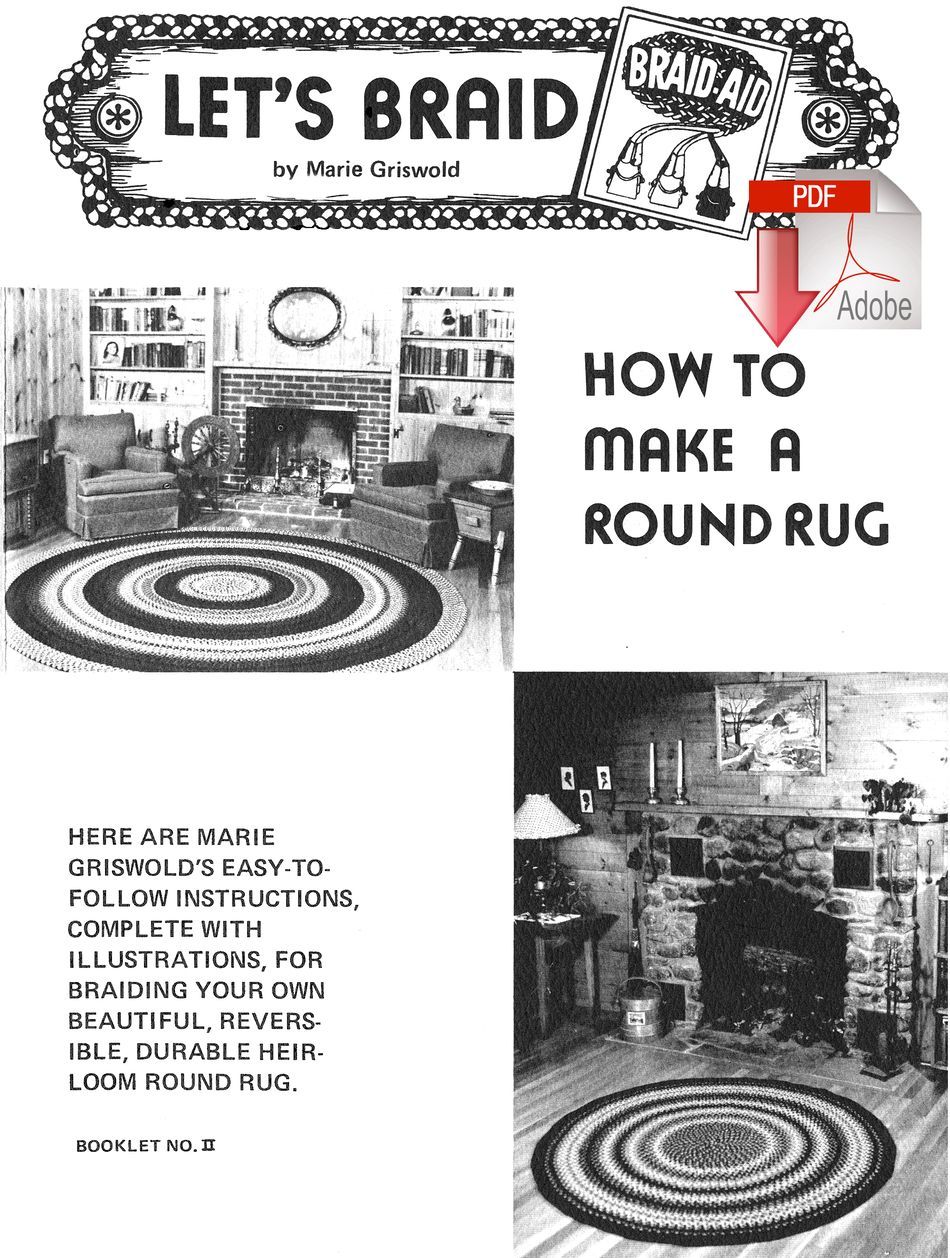 Rug Making Books How to Make a Braided  Round Rug  Pattern download