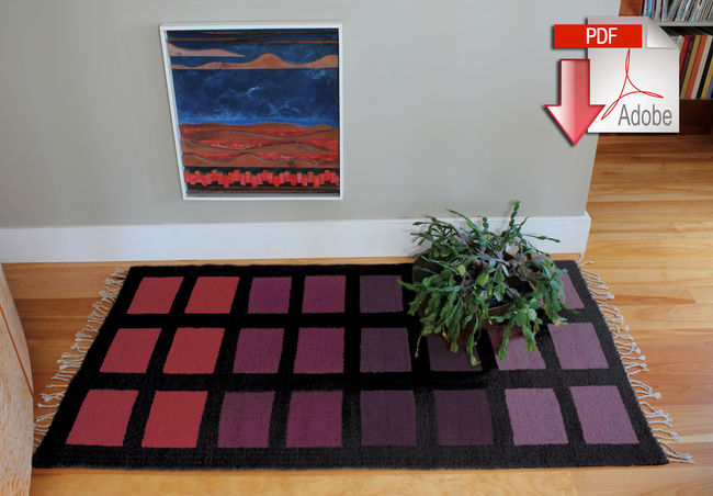 Desert Squares Block Weave Rug - Pattern download