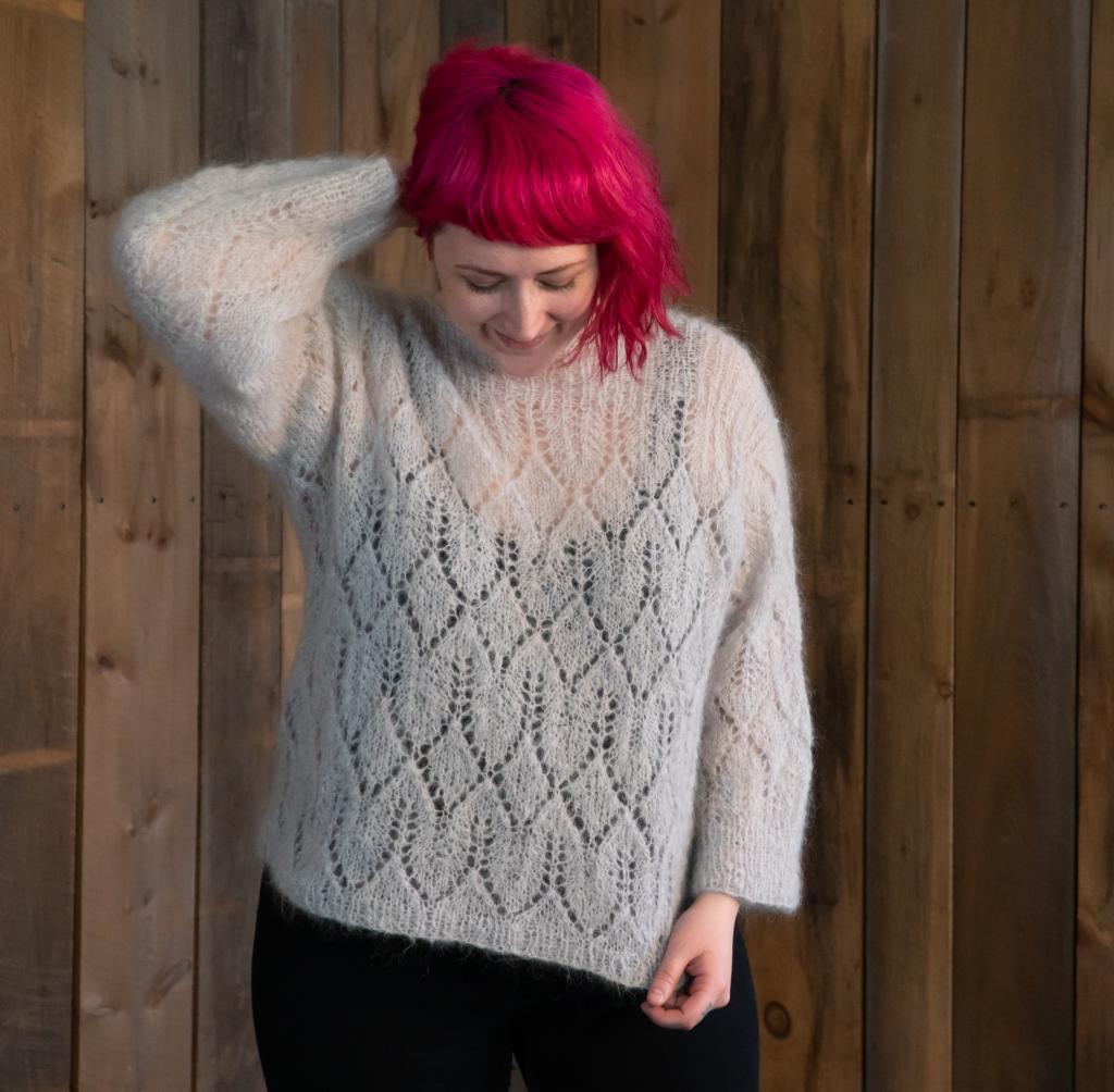 New sweater pattern! Atmosphere mohair lace pullover Halcyon Yarn Blog ...